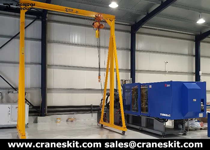 2 ton portable gantry crane for sale to Spain