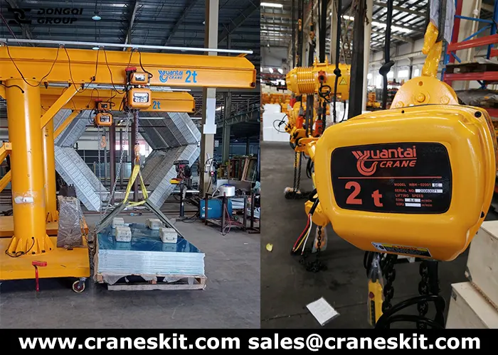 2 ton mobile jib crane for sale to Qatar