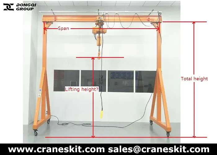 get portable gantry crane price from DQCRANES