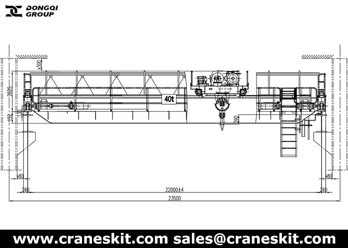 40 ton explosion proof crane to America design drawing