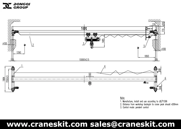 10 ton eot crane for sale Sri Lanka design drawing