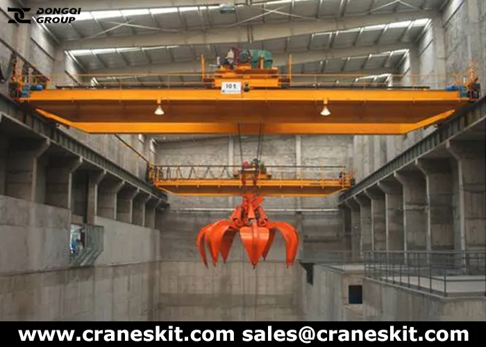 grab overhead crane for waste handling applications