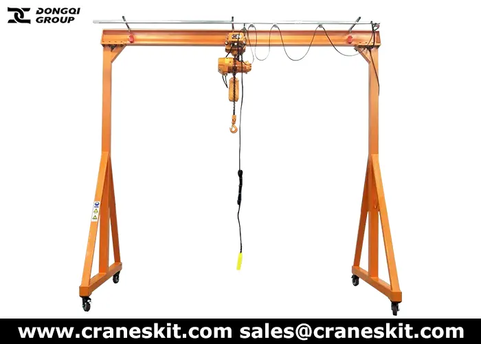 3 ton portable gantry crane for sale to Saudi Arabia