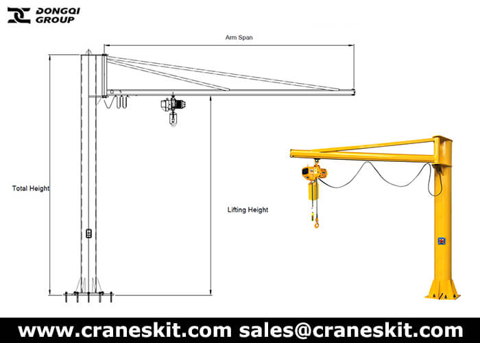freestanding jib crane for philippines construction