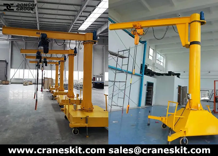 mobile jib crane for sale jib crane supplier - DQCRANES