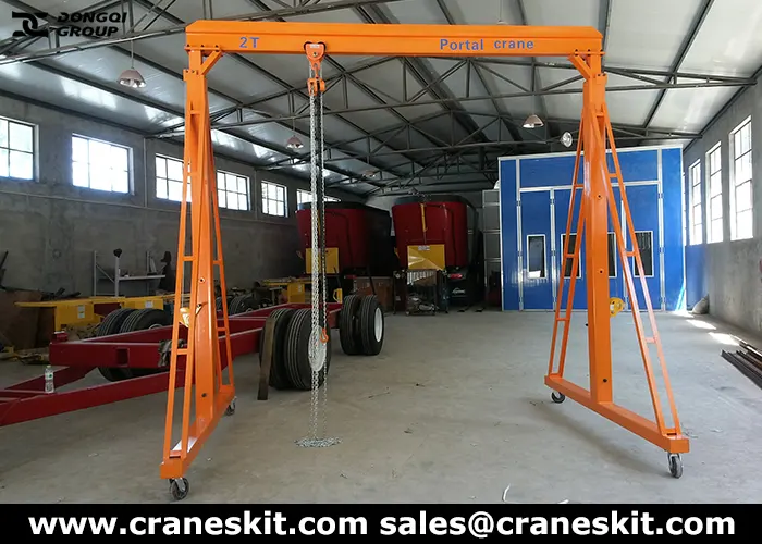 portable rolling gantry crane for sale from DQCRANES