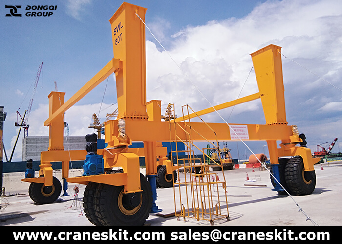 installation of 100 ton RTG crane