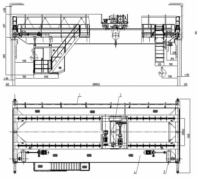 Overhead crane drawing