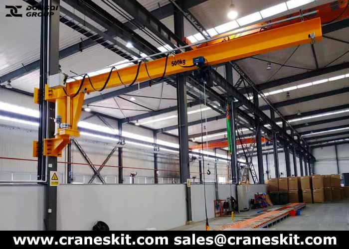 500kg wall mounted slewing jib crane for sale