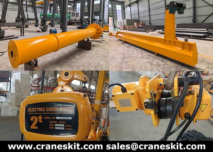 2 ton floor mounted jib crane for cyprus workshop