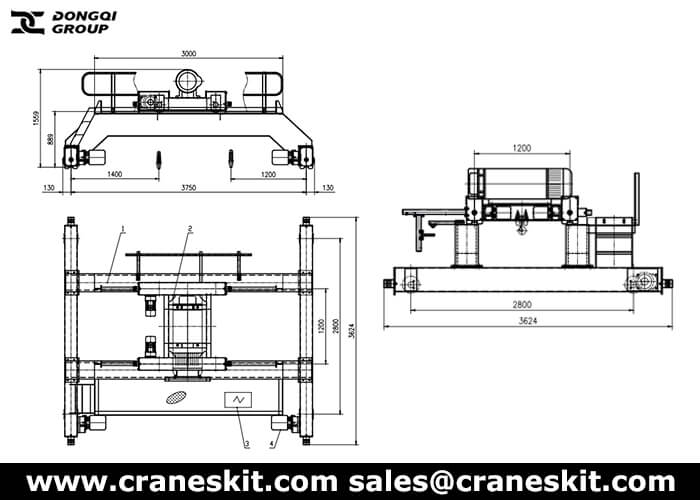 5 ton Explosion-proof Hoist Double Girder Crane design