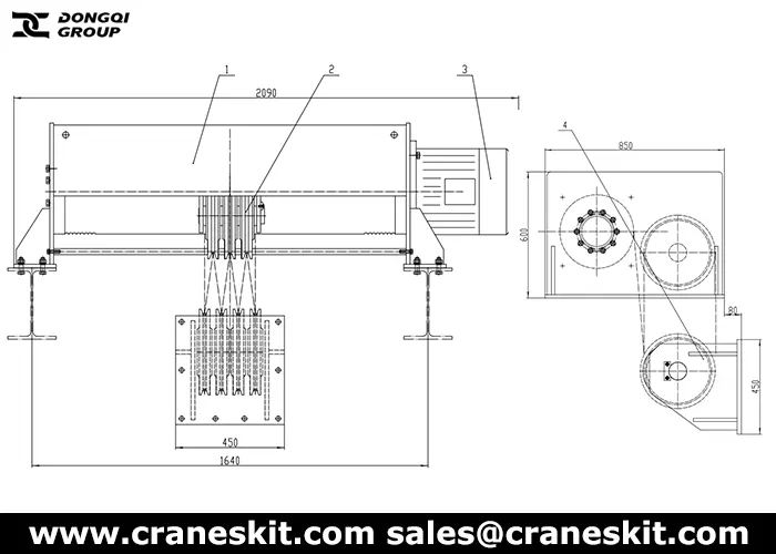 20 ton QDX electric hoist designed for client in Vietnam