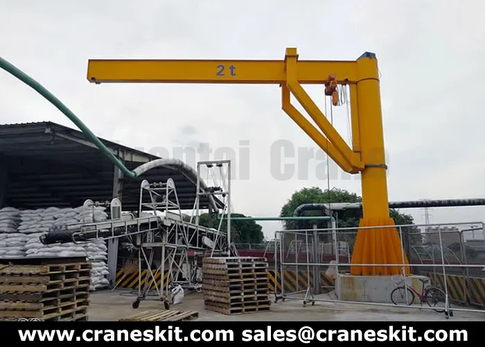 outdoor jib crane for construction yards in morocco