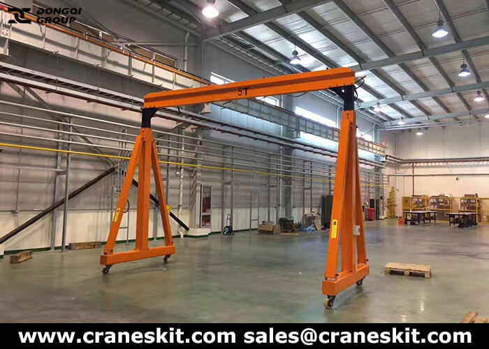 5 ton adjustable height portable gantry crane