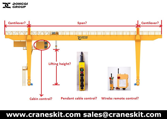 double girder gantry crane price parameters
