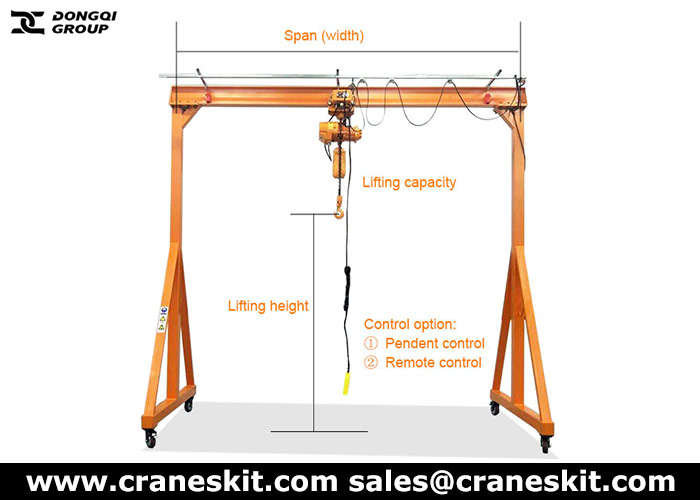 get portable gantry crane price from dqcranes