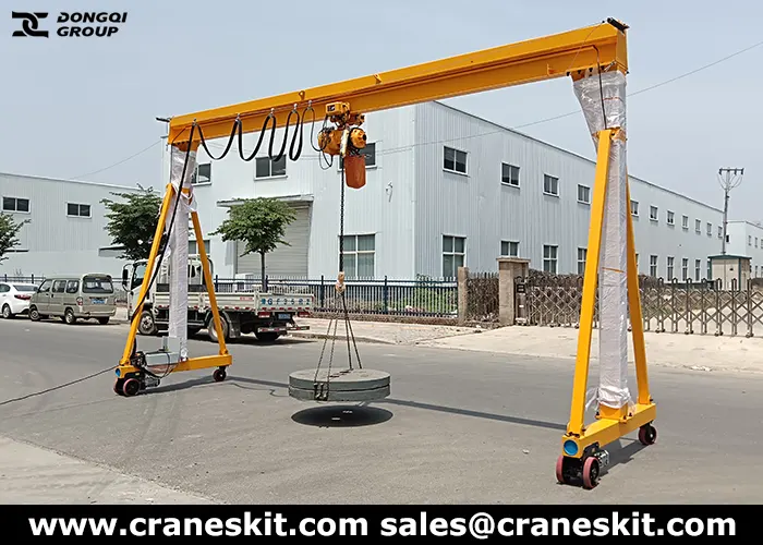 2 ton portable gantry crane for sale to Mauritius