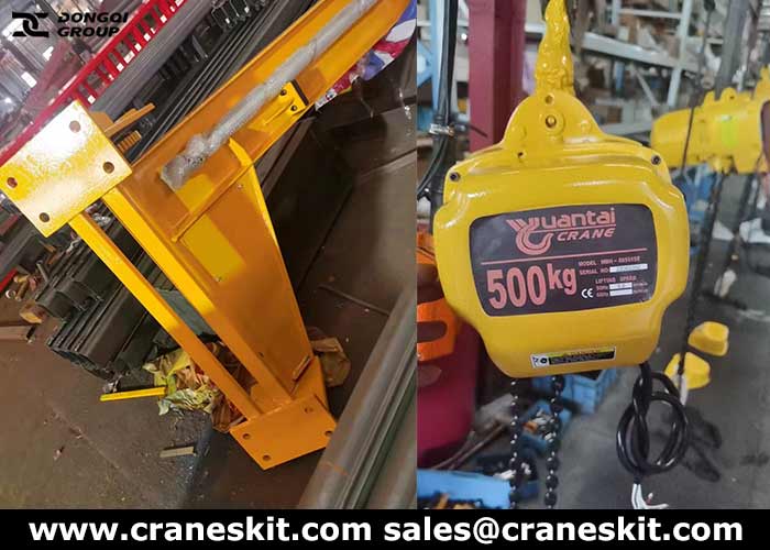 500kg wall mounted jib crane production