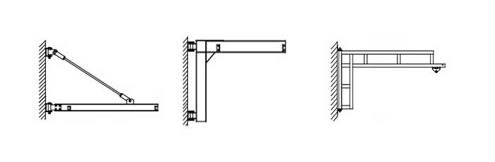 wall supported jib crane designs 