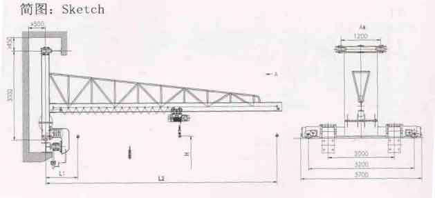 wall travelling jib crane