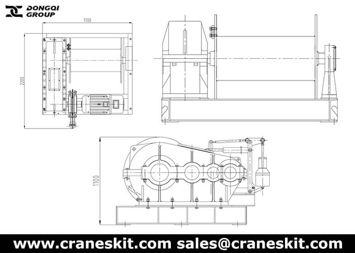 10 ton JM electric pulling winch for sale design