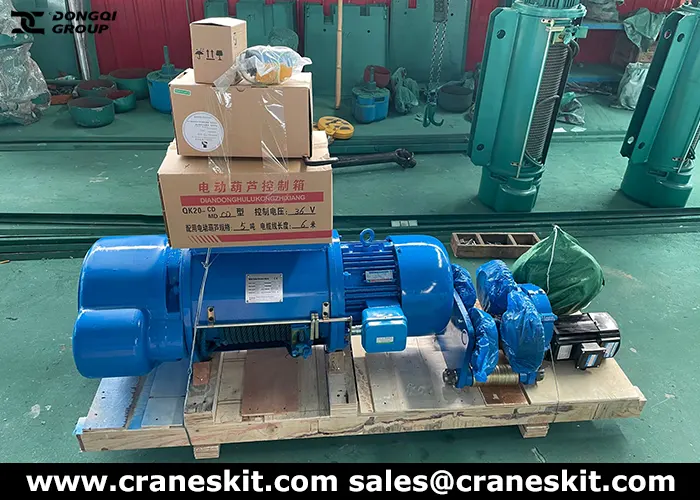 5 ton hoist crane for glass handling