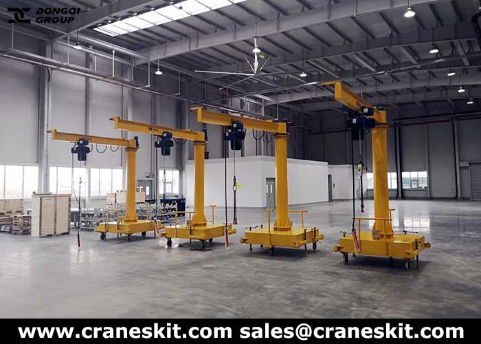 portable jib crane for lifting light objects