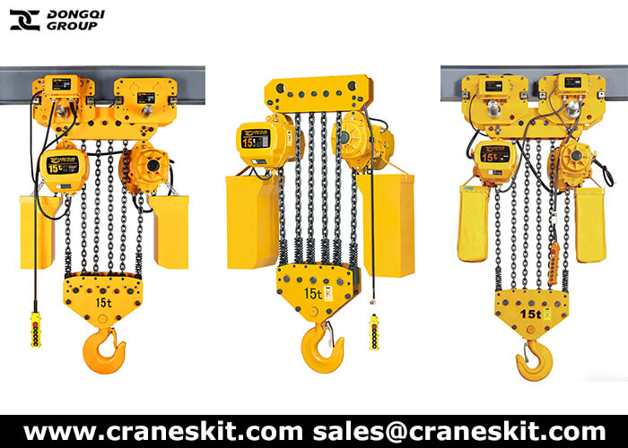 large capacity electric chain hoist with trolley