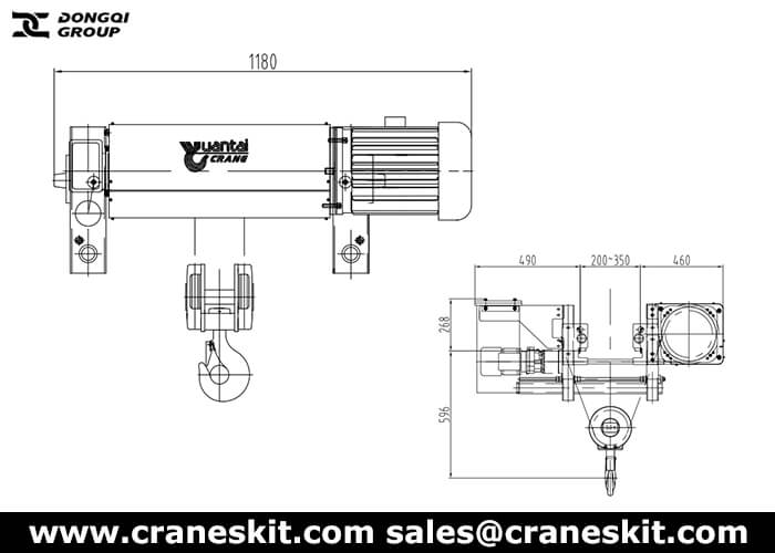 3 ton European wire rope hoist design drawing