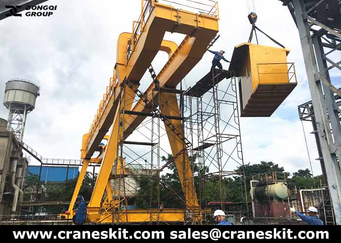 double girder rail mounted gantry crane for sale