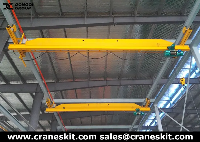 underslung overhead crane single girder for sale