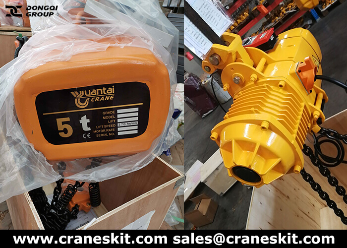 5 ton electric chain hoist for portable gantry crane