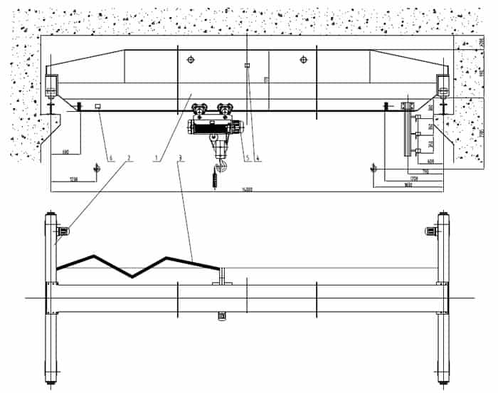 15ton overhead crane drawings