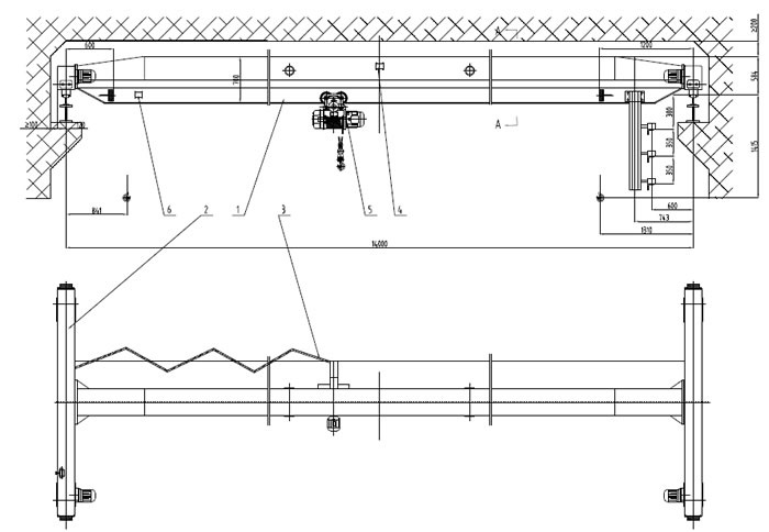 5ton overhead crane drawings