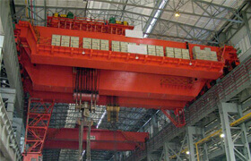 ladle overhead crane situation - YouTube